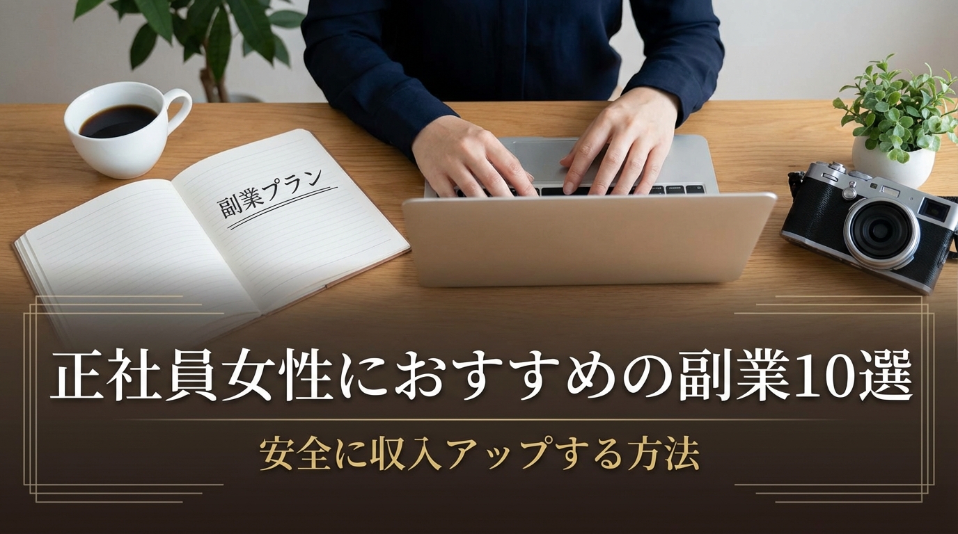 正社員女性におすすめの副業10選｜安全に収入アップする方法