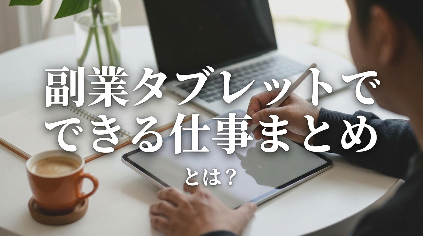 副業タブレットでできる仕事まとめとは？