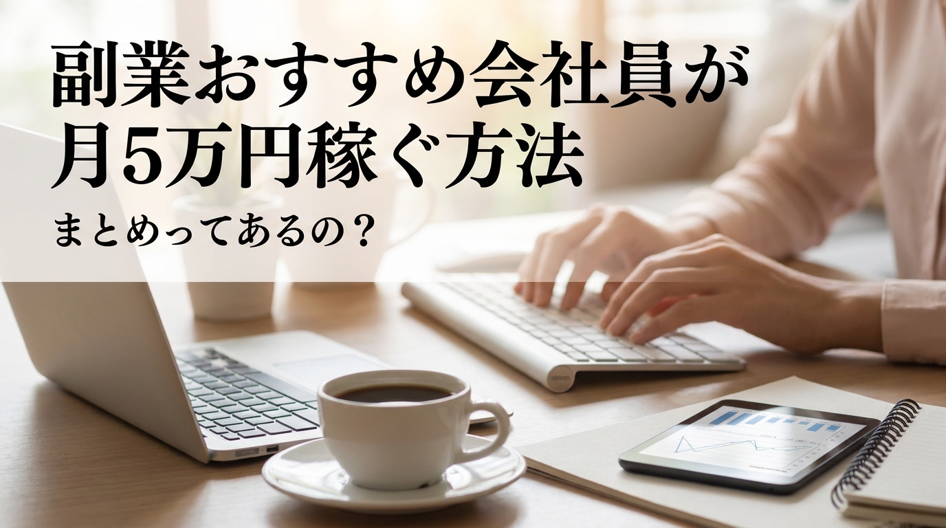 副業おすすめ会社員が月5万円稼ぐ方法まとめってあるの?