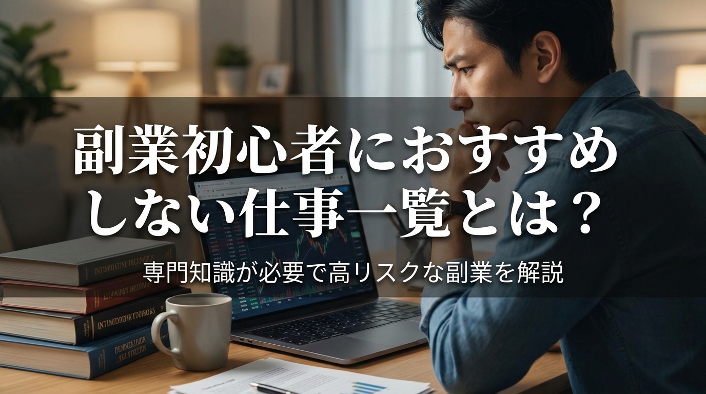 副業初心者におすすめしない仕事一覧とは?