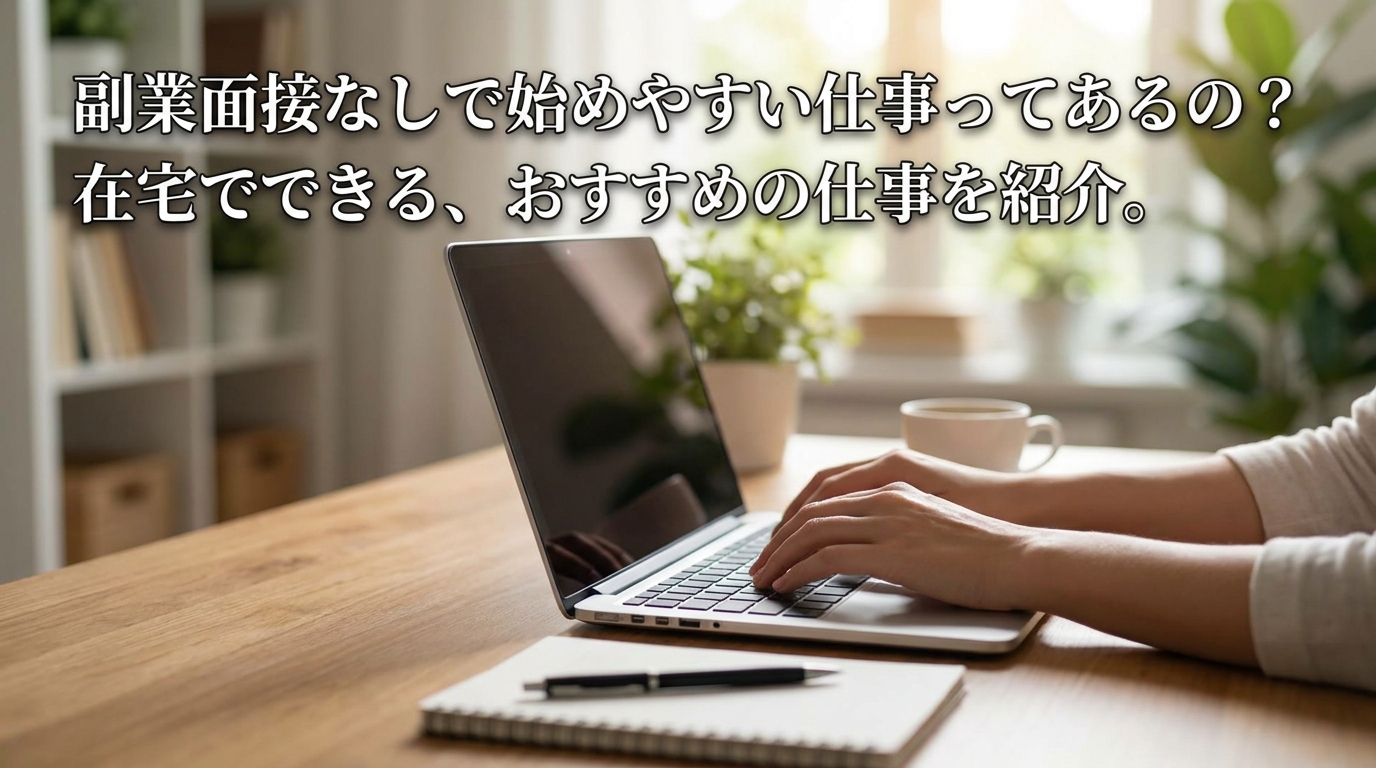 副業面接なしで始めやすい仕事ってあるの？