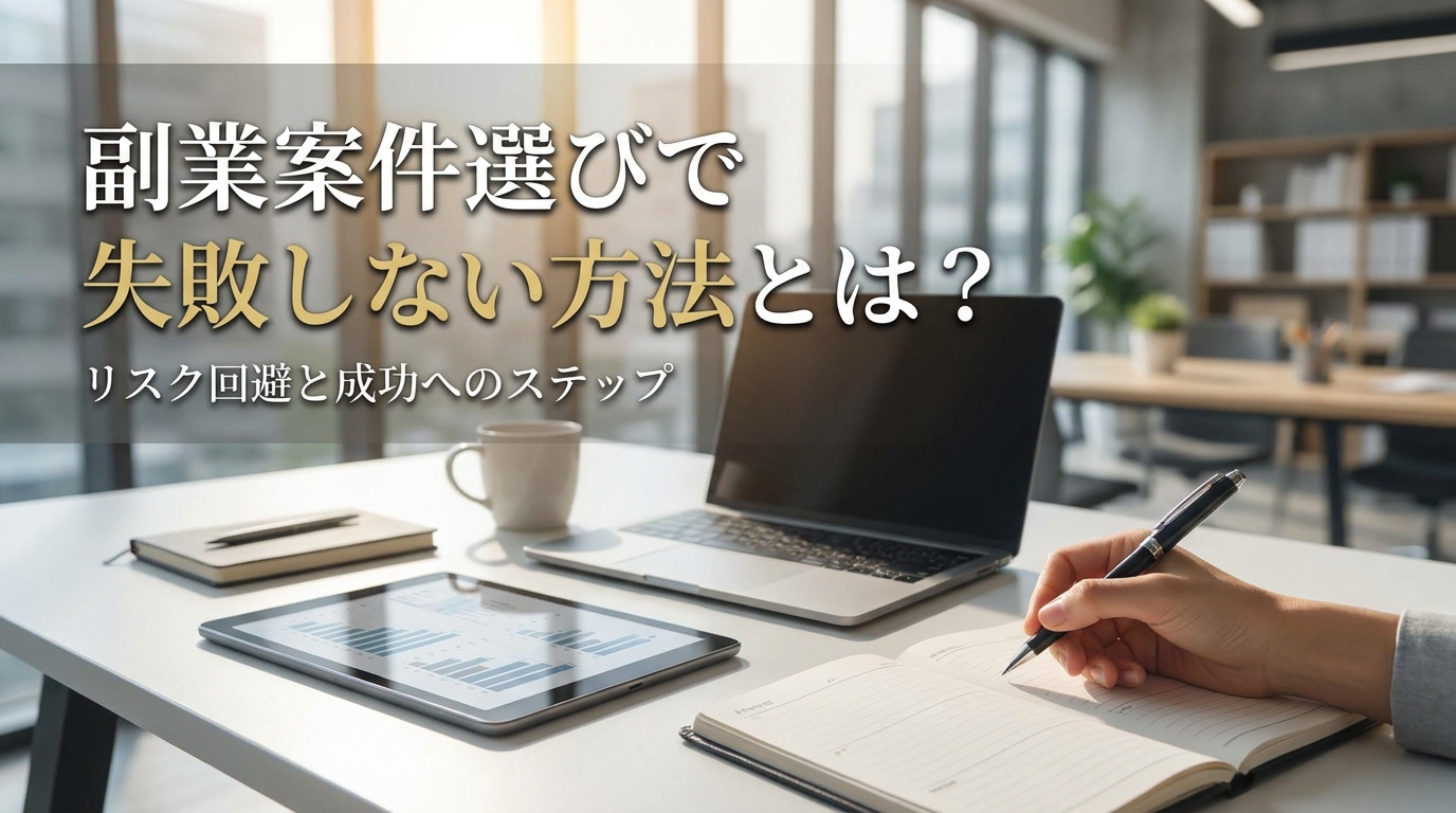 副業案件選びで失敗しない方法とは？