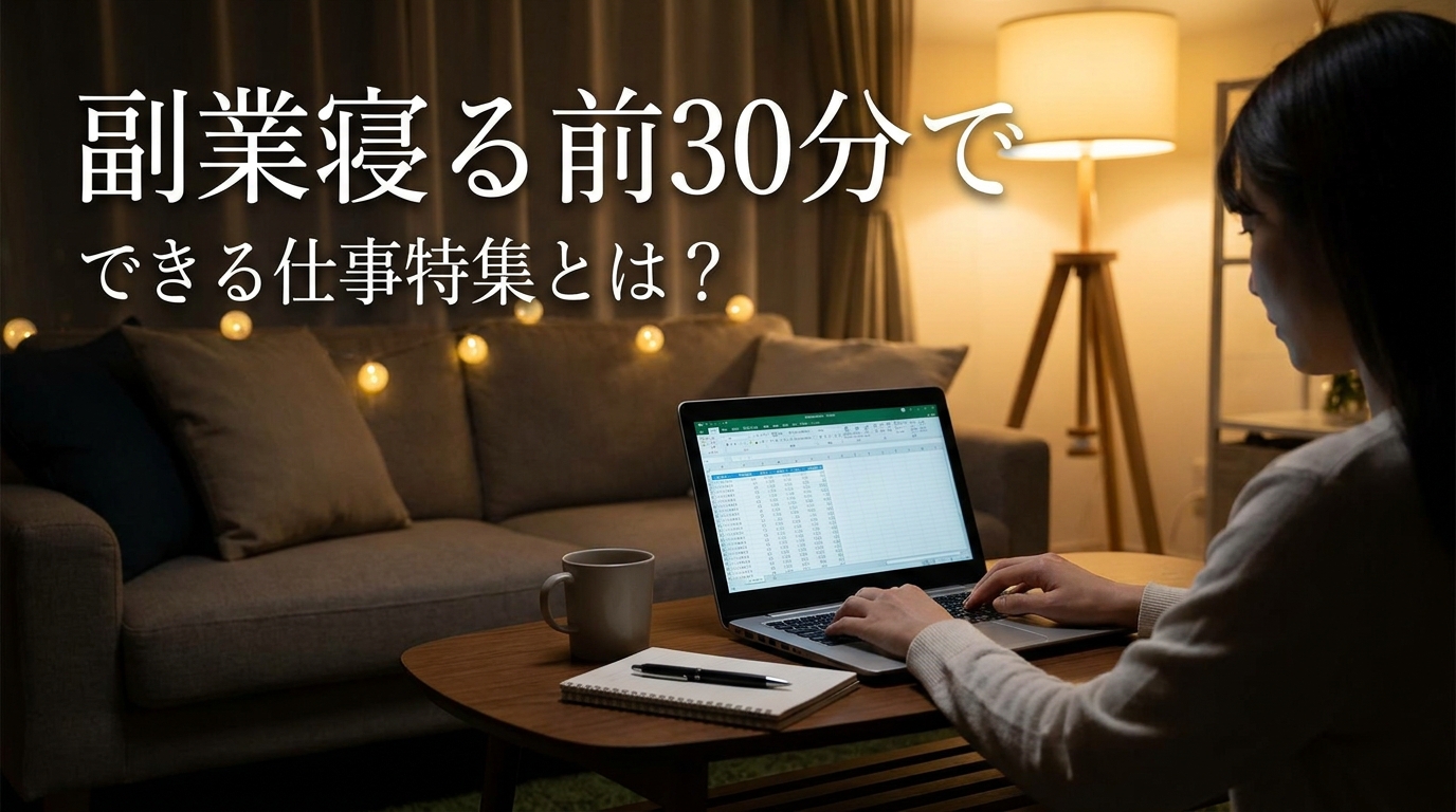 副業寝る前30分でできる仕事特集とは？