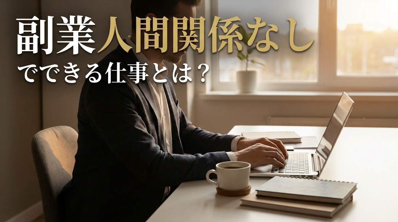 副業人間関係なしでできる仕事とは？