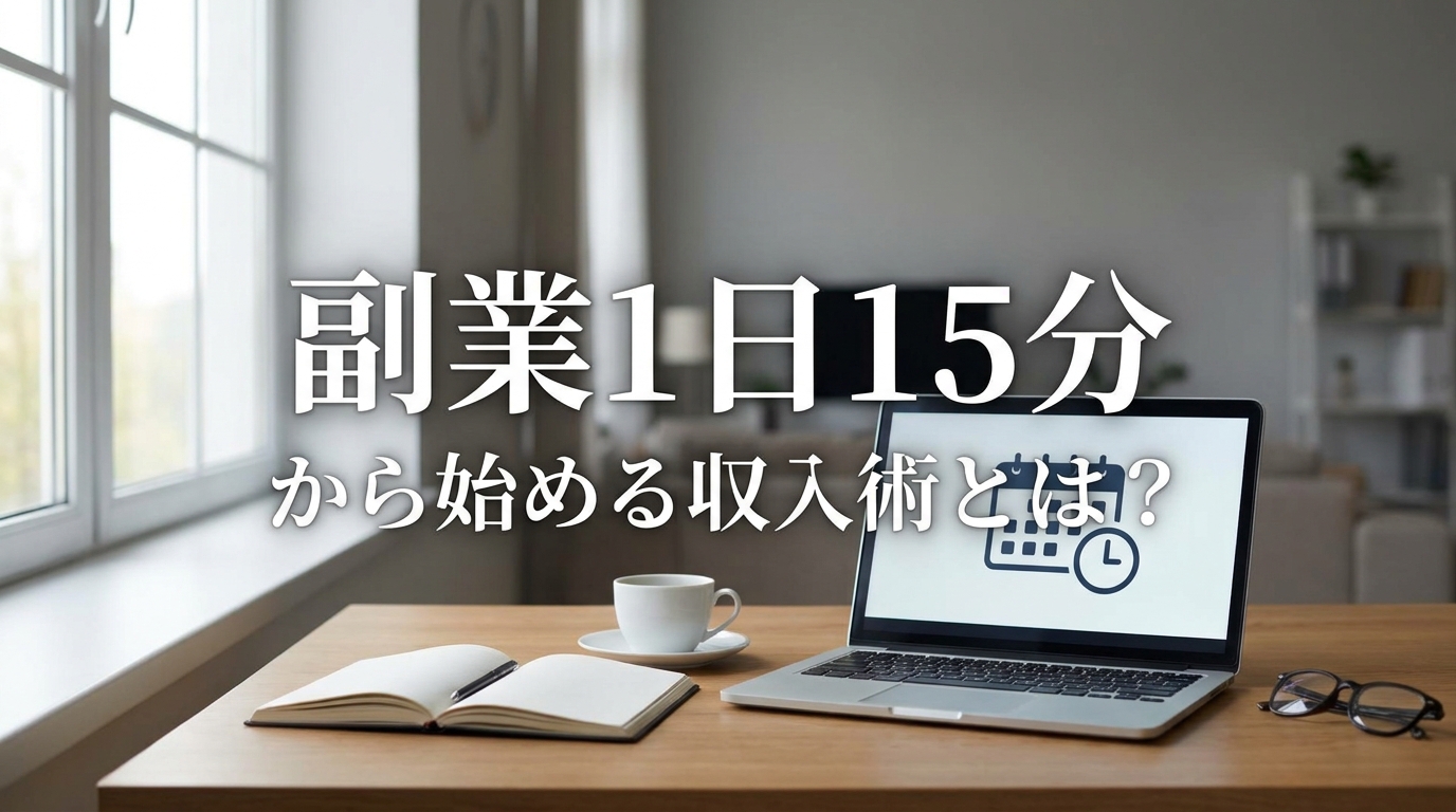 副業1日15分から始める収入術とは？